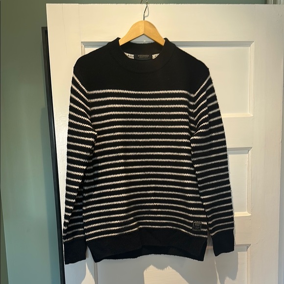 Scotch & Soda Blue and White Crewneck Sweater - Picture 1 of 4